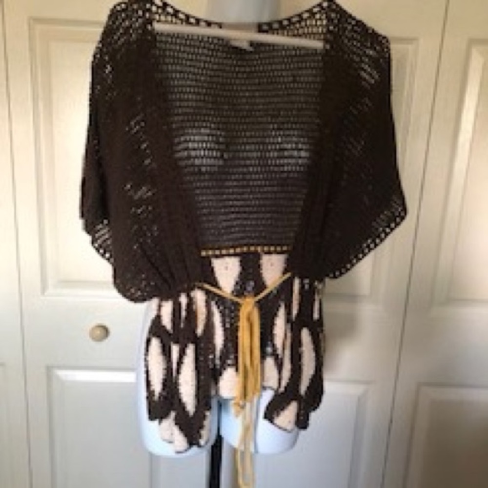 Echo Crochet boho shirt or cover up. Size large
